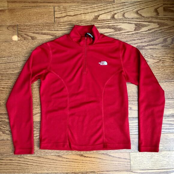 The North Face Pullover Red Polyester 1/4 Zip VaporWick Top Women’s Size Medium - Picture 10 of 10